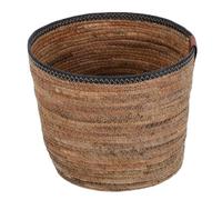 DOITOOL Cesta Tejida Artesanal de Cuerda de Plátano Grande | Diseño Redondo Textura Natural, Soporte para Cargas Pesadas, Adecuado para Sala y Lavandería