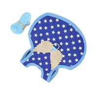 DOITOOL Chaleco Resistente para Gallinas y Patos Arnés Portátil con Correa Accesorio Adorable para Aves Domésticas Azul con Estrellas Talla para Otoño Invierno