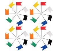 DOITOOL Chinchetas para Mapas Forma de Bandera Mezcla de Colores Acero y Plástico Resistente Juego de 300 Unidades en 3 Cajas Ideales para Tableros de Corcho Planificación de Viajes