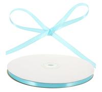 DOITOOL Cinta de 6mm cintas para de raso roja delgado artificial lazo ribbon coletero hair ties scrunchies delicada de embalaje poliéster Sky-blue