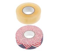 DOITOOL Cinta de Agarre para Palo de Hockey 2 Piezas, Cinta Antideslizante de PVC Transparente y Tela de Algodón, Resistente y Durable, Adecuado para Deportes y Protección de