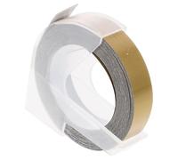 DOITOOL Cinta de Etiquetas Manual Embosada Autoadhesiva para Etiquetado Doméstico y Oficina Fácil Instalación y Reemplazo Cinta Adhesiva Práctica para Organización y Almacenamiento Dorada