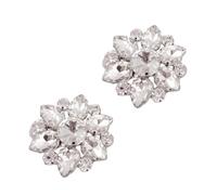 DOITOOL Clip de Cristal para Zapatos Gemas de Imitación Hebillas Metálicas Plateadas 1 Par para Decoración de Zapatos de Mujer en Bodas y Fiestas Accesorios DIY Delicados Planos Sandalias