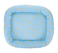 DOITOOL Colchoneta Refrigerante para Perros y Gatos Lavable Transpirable y Portátil de Seda de Hielo Tamaño S 45X40 CM Color Azul Banana Adecuado para Verano Viajes y Uso en Casa
