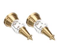 DOITOOL Colgante Decorativo de Pagoda Zen Hueca de Latón Mini Torre Blanca de 8 CM Apertura Práctica 2 Piezas para Decoración de Hogar Oficina y Obsequio Único