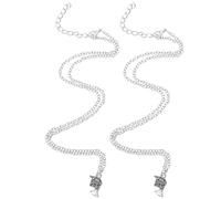 DOITOOL Collar Colgante de Trompa Musical para Mujer y Hombre, 2 Piezas, Collar de Moda Metálico Ligero, Accesorio de Joyería para Amantes Música