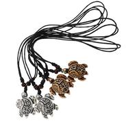 DOITOOL Collar de Tortuga 4 Colgantes de Resina en Estilo Europeo y Americano, Diseño Delicado Que No Raya la Piel, Adecuado para Llaveros y Collares de Moda