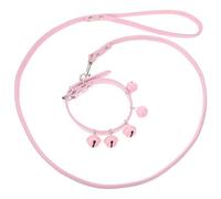 DOITOOL Collar para Perro y Gato con Correa de PU y Campana, Diseño Práctico para Uso Diario y Paseo de Mascotas Pequeñas y Medianas Color Aleatorio