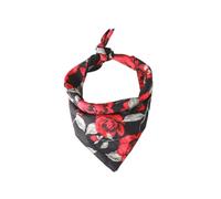 DOITOOL Collar Triangular para Perros y Gatos Babero de Saliva, Diseño de Rosas Rojas para San Valentín, Algodón 100% Puro, Talla Ajustable 25-48 Cm, Decoración para Mascotas