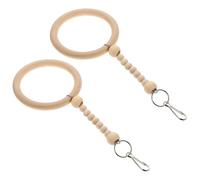 DOITOOL Columpio para Loros de Madera Natural 2 Piezas Pequeño Tamaño Juguete para Aves para Ejercicio y Escalada Accesorio para Jaulas Que Fomenta la Actividad Entretenimiento