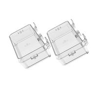 DOITOOL Comedero Transparente para Reptiles Ventosa, Cuenco Pequeño Antiescape, Plástico Resistente, Accesorio para Terrarios, Adecuado para Geckos y Lagartos, Pack de 2 Unidades