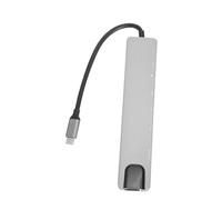 DOITOOL Concentrador USB Multifuncional con Disipación de Calor y Resistencia a Golpes, Aleación de Aluminio, Compatibilidad 4k 30hz y Entradas USB 2.0 para Computadora Portátil