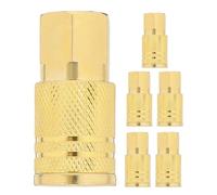 DOITOOL Conectores Rápidos Hembra 1/4 Npt con Rosca Cónica Kit 6 Piezas para Mangueras de Aire Acopladores de Latón Resistentes Corrosión Compatibles con Compresores y Herramientas