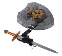 DOITOOL Conjunto de Accesorios de Vestuario Renacentista para Hombre, Espada y Escudo Medieval Auténtico, Cinturón Vaina Resistente para Disfraz de Caballero Vikingo y Pirata en Cosplay