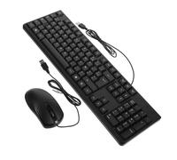 DOITOOL Conjunto De Teclado y Ratón Caracteres Franceses para Ordenador Teclado USB y Ratón para Oficina para Trabajo Casa y Computadoras Portátiles