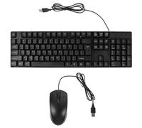 DOITOOL Conjunto de Teclado y Ratón con Cable USB Combo Moderno de Completo para Oficina y Laptop Teclado Silencioso y Mouse Óptico de Alta Respuesta Plug and Play Fácil de Usar