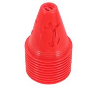 DOITOOL Conos de Entrenamiento de Fútbol 8 Cm de Alto, Set 10 Piezas, Marcadores Deportivos para Agilidad y Práctica, Material Resistente, Color Rojo, Equipo para Entrenamiento