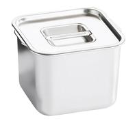 DOITOOL Contenedor para Condimentos de Acero Inoxidable Tapa, Caja de Especias para Cocina y Almacenamiento de Salsas