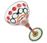 DOITOOL Copa de Cóctel de Vidrio Cristal Pintada a Mano, Resistente al Desgaste, Diseño Colorido para Margarita, Vaso Elegante para Vino y Whisky, Adecuado para Fiestas y Decoración