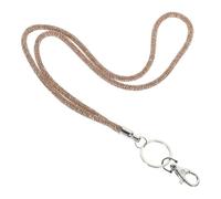 DOITOOL Cordón Cuello con Pedrería Color Dorado Claro Cordón Antipérdida Multifuncional para Mujer Llavero y Portatarjetas de Oficina Accesorio Ligero y Resistente para Identificación