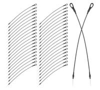 DOITOOL Cordón de Seguridad Antirrobo de Acero Hebilla Magnética 50 Unidades para Etiquetas de Ropa Tiendas y Supermercados Resistente y Flexible para Prevención de Pérdidas