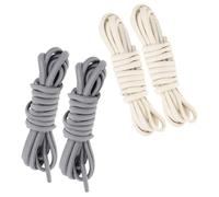 DOITOOL Cordones Elásticos para Zapatos sin Atar Cómodos y Fáciles de Usar 2 Pares Beige de Goma para Zapatillas Deportivas y Uso Diario