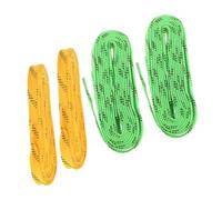DOITOOL Cordones Encerados para Patines de Hockey y Snowboard, Resistentes al Frío Rotura, Longitud Larga, Color Verde y Naranja, Accesorios Duraderos para Deportes de Hielo y