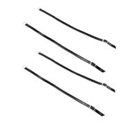 DOITOOL Cordones para Zapatos de Tacón Alto Ajustables para Mujer, Correas Desmontables Antideslizantes de Imitación Cuero y Acero Inoxidable 2 Pares Negros para Caminar y Bailar