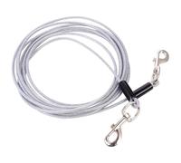 DOITOOL Correa Doble para Perros Resistente a Mordeduras Cuerda de Alambre de Acero 5Mm X 3m Doble Cabeza para Entrenamiento y Paseos al Aire Libre Suministros para Mascotas Práctica