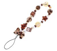 DOITOOL Correa para Teléfono Móvil Cuentas Vintage Pulsera Antirrobo Estampado Leopardo Cordón Ligero para Muñeca Accesorio Seguro y Práctico para Uso Diario