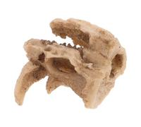 DOITOOL Cráneo De Rinoceronte De Resina para Reptiles Escondite Oculto, Decoración Realista para Terrarios, Tamaño Mediano, Refugio Seguro para Lagartos, Escorpiones y Geckos