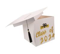 DOITOOL Cuadro De Para Tarjetas De Graduación De Obsequio Forma De Birrete De Graduación Para Decorar y Ceremonias Caja Para Tarjetas De