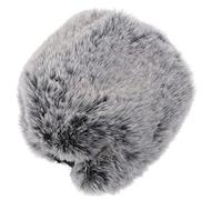 DOITOOL Cubierta De Pelusa Para Micrófono y Protección Antiviento y Antisalpicaduras Funda De Microfono Furry Windscreen Grise Para Grabación y Entrevistas