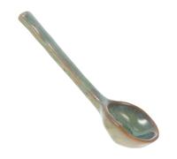 DOITOOL Cucharas de sopa de cerámica Cucharas de sopa asiáticas Cuchara de sopa china para ramen Pho Wontons Bola de masa hervida Miso Cereal Verde