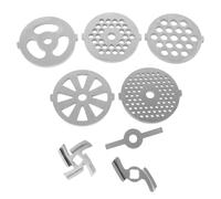 DOITOOL Cuchillas para Picadora de Carne de Acero Inoxidable 8 Piezas Placa Redonda 7mm y Cuadrada 8.3mm, Repuestos para Máquina Picar Carne, Accesorios Prácticos para Uso Doméstico