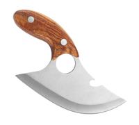 DOITOOL Cuchillo para Carne de Acero Inoxidable Mango de Madera Tamaño Mediano Cortador de Carne para Cocina Doméstica y Asado Herramienta Resistente y Fácil de Usar