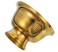 DOITOOL Cuenco de Ofrenda Pequeño de Aleación de Cobre Dorado, Taza de Meditación Ligera Interior Liso para Altar y Sacrificios en Oficina