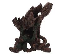 DOITOOL Cueva de Resina Tronco Hueco y Agujeros para Betta | Aspecto Natural, sin Recorte ni Remojo, para Acuario y Terrario, Refugio Versátil para Peces y Reptiles
