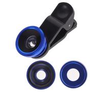 DOITOOL De Cámara Móvil Ojo De Pez Macro y Gran Clip para Smartphone Resistente Al Agua y Aceite Compatible con iPhone x Azul