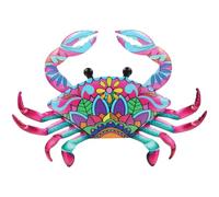 DOITOOL Decoración de Pared Colgante Metálico de Cangrejo de Hierro Diseño Detallado y Excelente Acabado para Jardín y Hogares para Patios y Salones