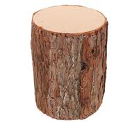 DOITOOL Decoración Realista de Tronco de árbol de Madera - Adorno de Tronco de árbol de Navidad Falso para Centro de Mesa de Boda - Portavelas de Corteza rústica de 20 x 15 cm