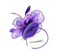 DOITOOL Diadema 1920 Diadema De Moda Pasadores Negros Pinza De Pelo Nupcial Clip En Flores Para Sombreros Derby Tocados Sombreros Tocados Para Púrpura De Las Mujeres Lindo Correa De Mano