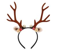 DOITOOL Diadema de Astas de Reno Adornos de Piña, Material Resistente de Felpa y Pu, Accesorio Navideño para Fiestas de Navidad que Mejora el Ambiente Festivo