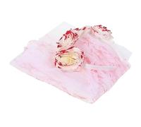 DOITOOL Diadema de Halloween Velo de Malla Roja Flores Decorativas y Efecto Sangre para Disfraz de Novia Fantasma Tocado de Fiesta Terrorífica para Eventos y Bodas Temáticas