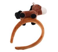 DOITOOL Diadema de Peluche del Año del Caballo 2026 en Color Marrón, Banda Pelo Estilo Festivo para Fiestas de Año y Celebraciones del Festival de Primavera