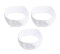 DOITOOL Diademas para Maquillaje en Color Blanco 3 Piezas Cierre Ajustable de Tela Rizo, Banda Ligera y Lavable para Spa, Yoga, Limpieza Facial y Cuidado del Cabello Mujer