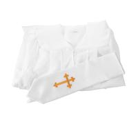 DOITOOL Disfraz de Sacerdote para Hombre Diseño Ajustable Túnica de Poliéster en Color Claro y Telas Transpirables, Incluye Estola y Fajín para Actuación Teatral y Ceremonia Religiosa