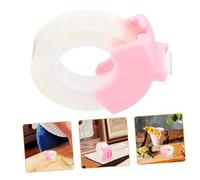 DOITOOL Dispensador de Cinta Adhesiva de Plástico Reutilizable y Portátil con Cortador Diseño Elegante y Seguro para Oficina y Tiendas Incluye Cinta Pequeña Rosa