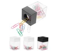 DOITOOL Dispensador Magnético Cuadrado Estructura Compacta 4 Piezas y Material Pp para Clips de Papel Organizador Adecuado para Oficina y Hogar