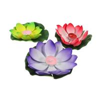 DOITOOL Doitool LáMparas De Loto Flotantes 15Cm 3 Piezas Velas Flotantes Impermeables Decorativas De Lirio para Bodas Fiestas Y JardíN Luz De Deseos